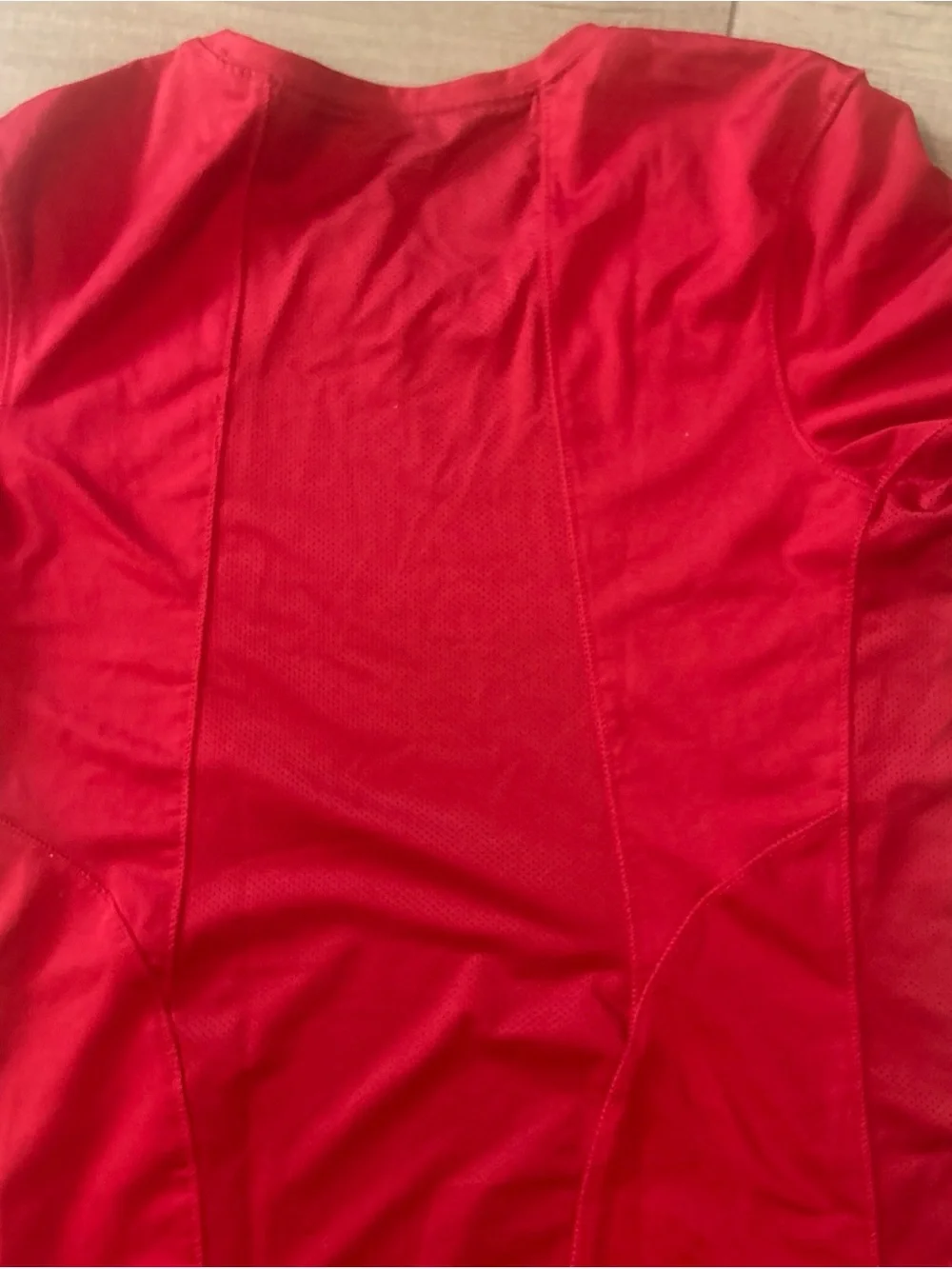ALO Airbrush Fitness Tee Athletic Workout Gym Travel Lounge Yoga Red Women L